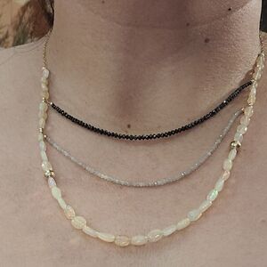 Elegant 14 Kt  Multi-Layered Necklace Set